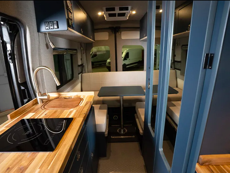 converted-camper-with-dinette-table