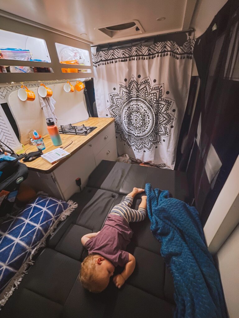 van-life-with-toddler-sleeping