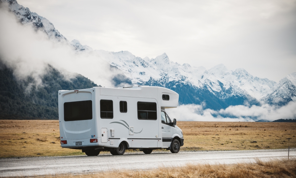 4x4 camper in alaska clouds