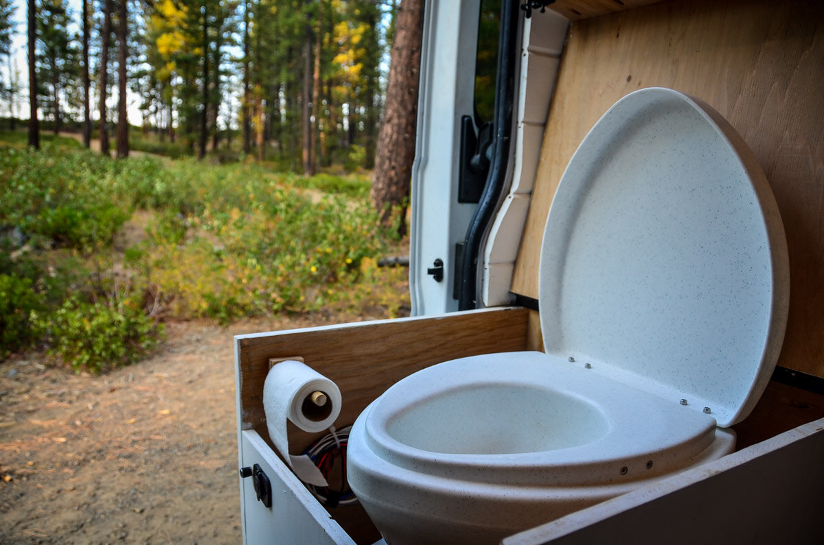 built in campervan portable toilet