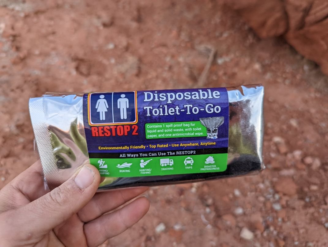 human waste bag for portable camper toilet