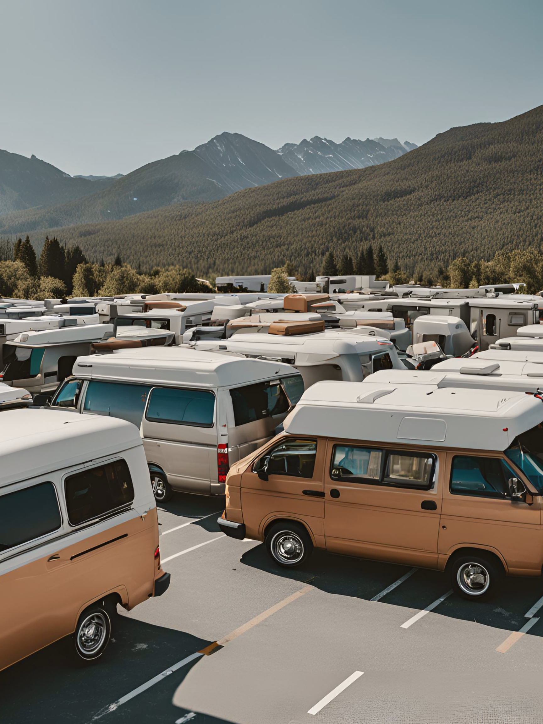 fleet of westfalia VWs