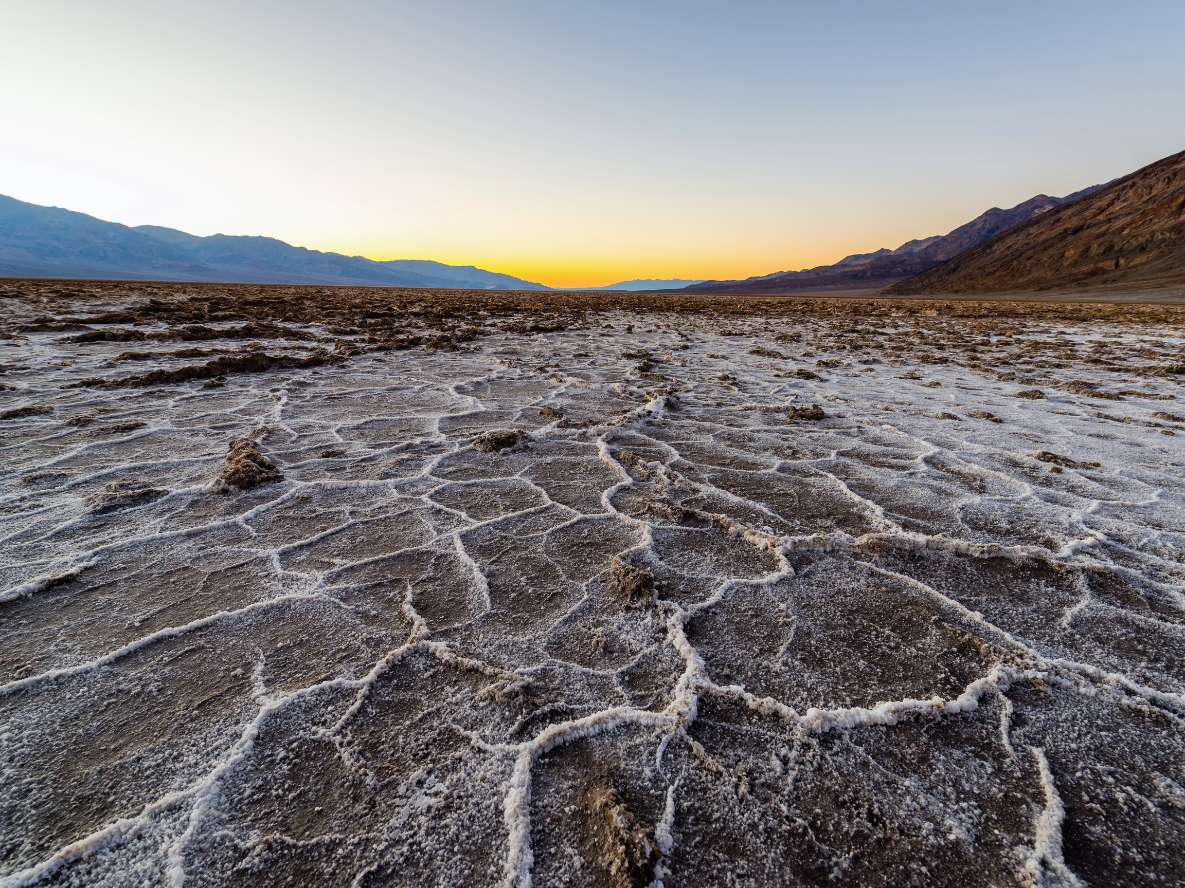 salt flats in death valley