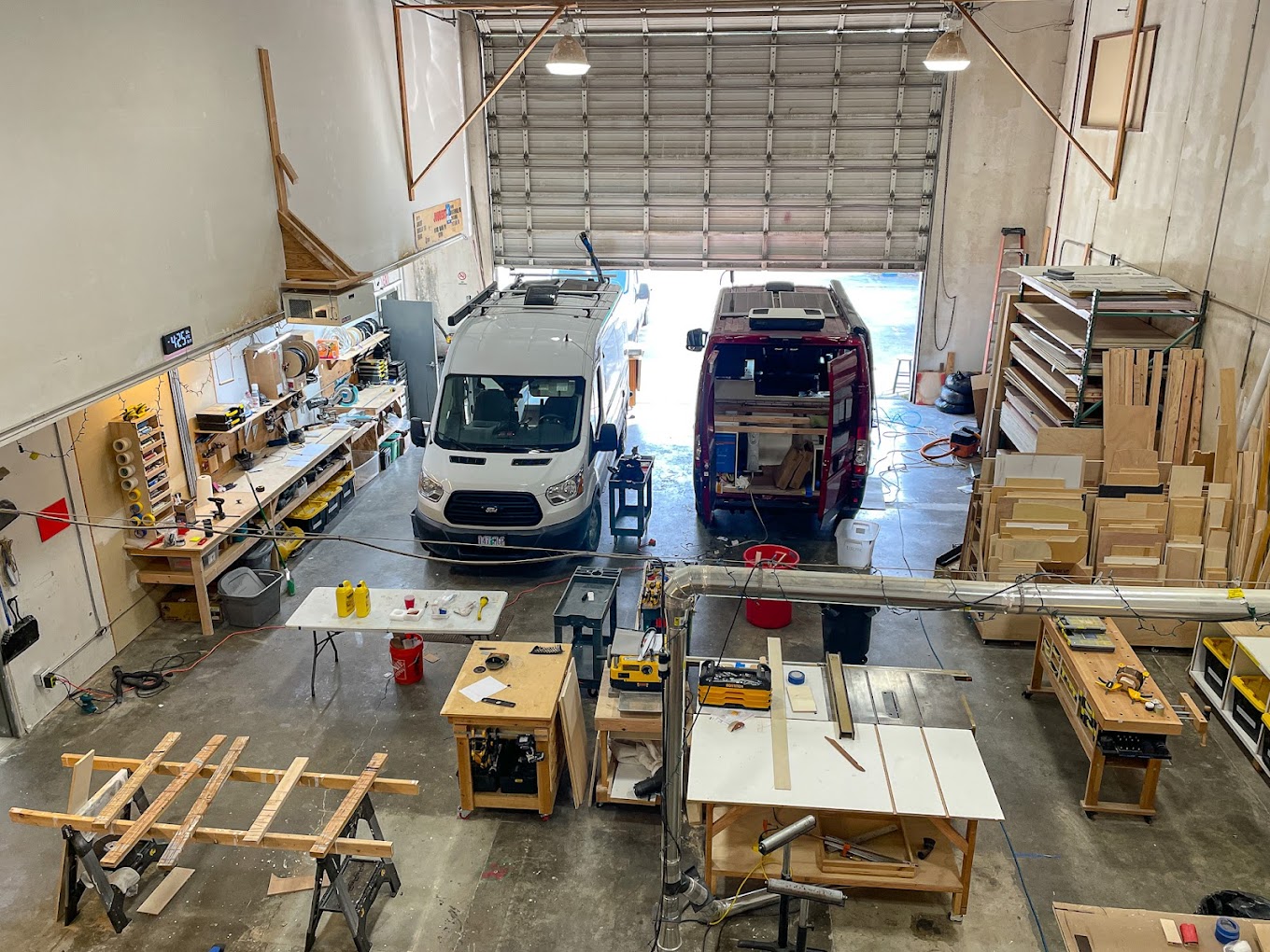 professional van builder shop installation