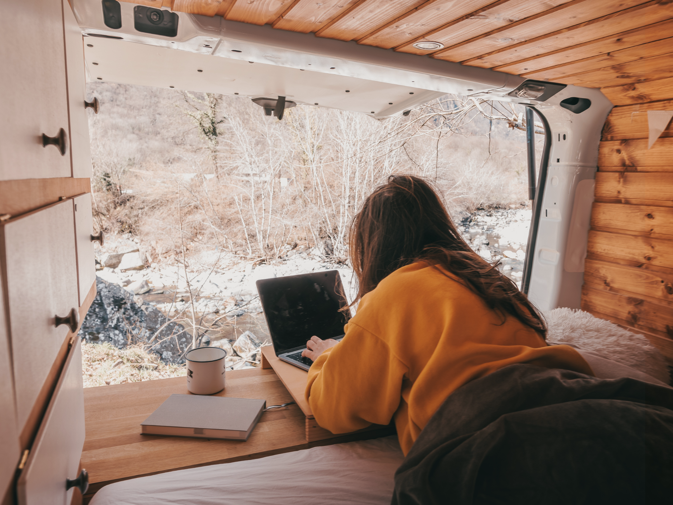 working remotely using van life internet