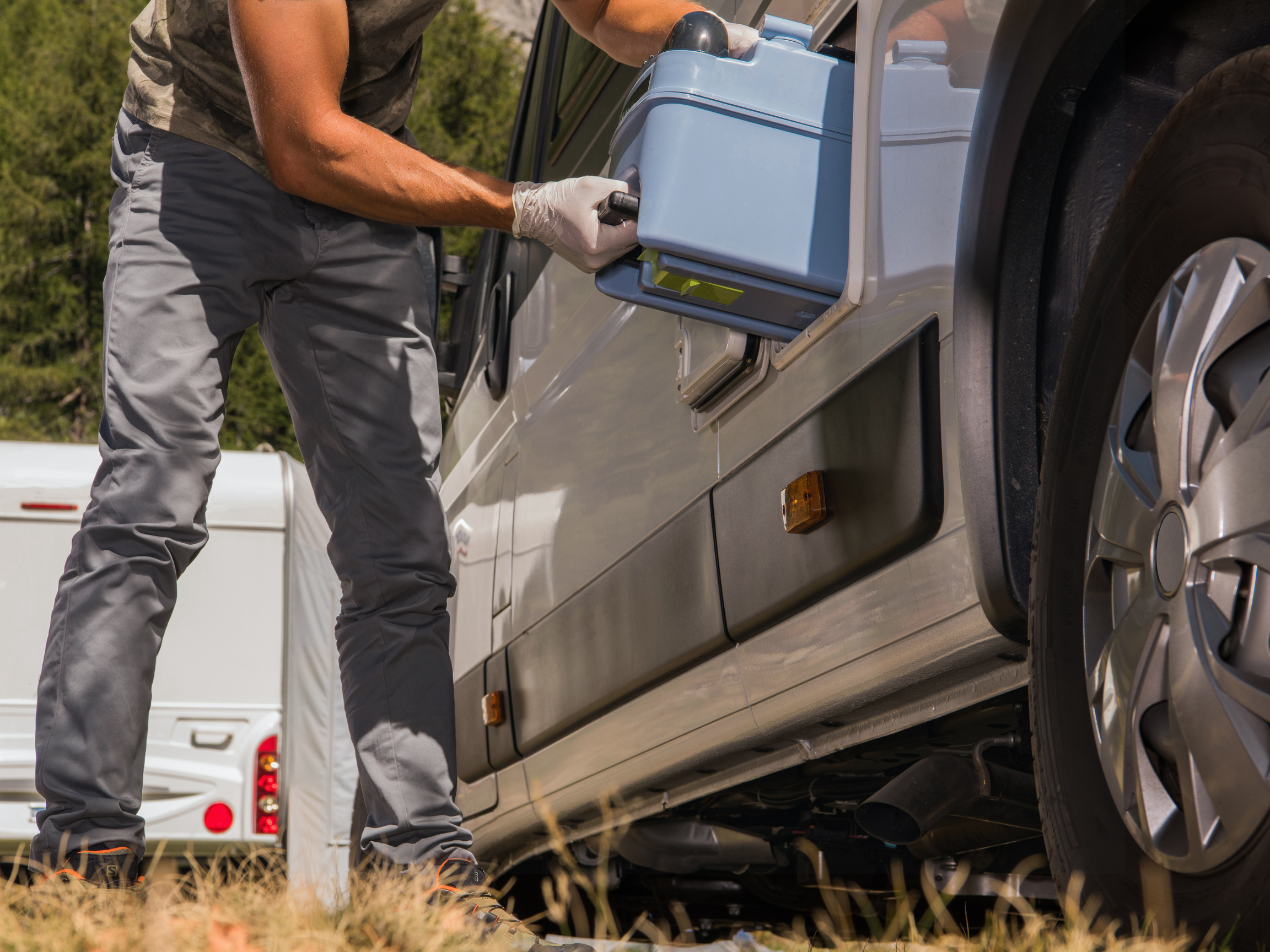 campervan water system storage