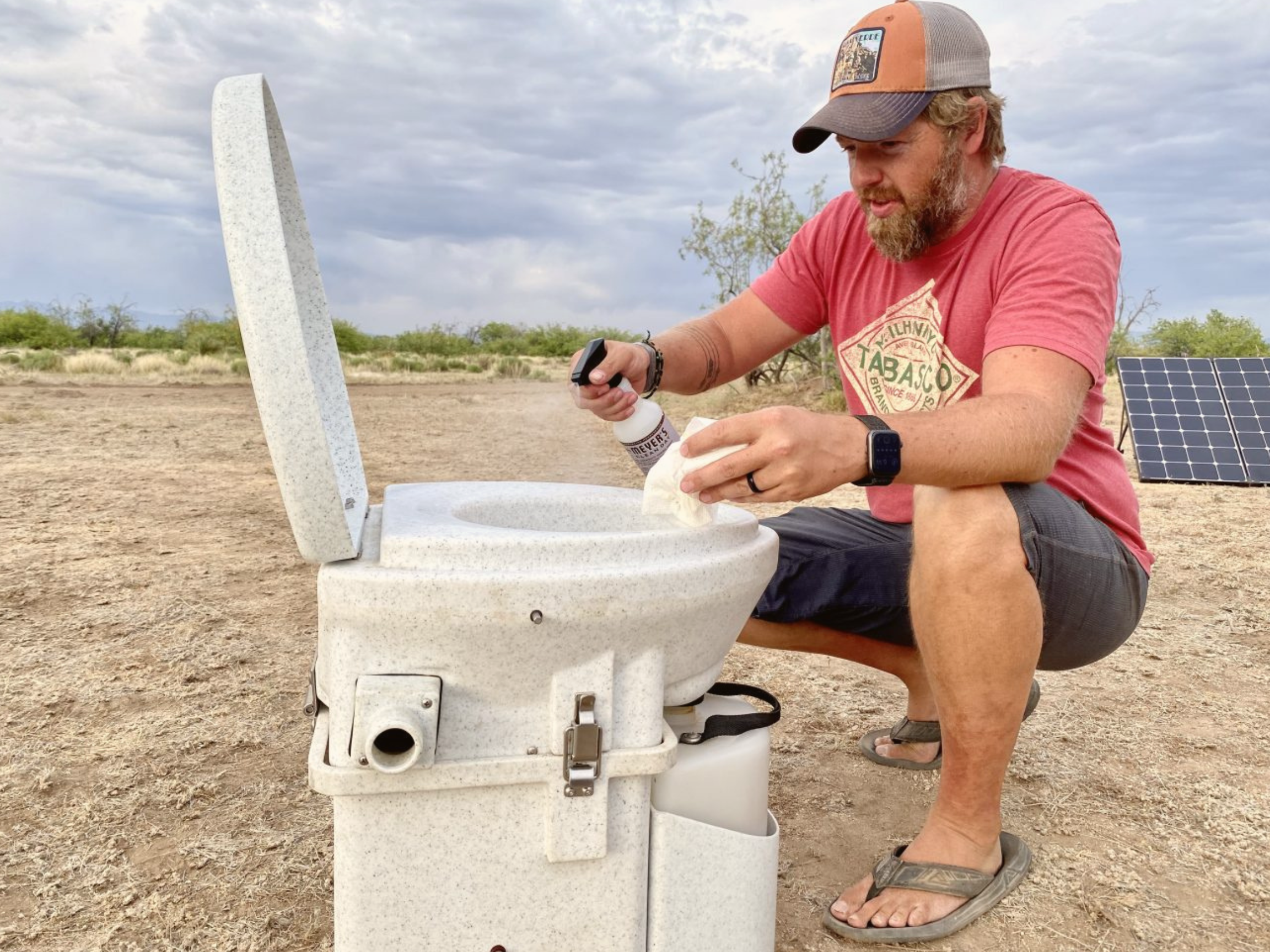 how to clean your camper van composting toilet