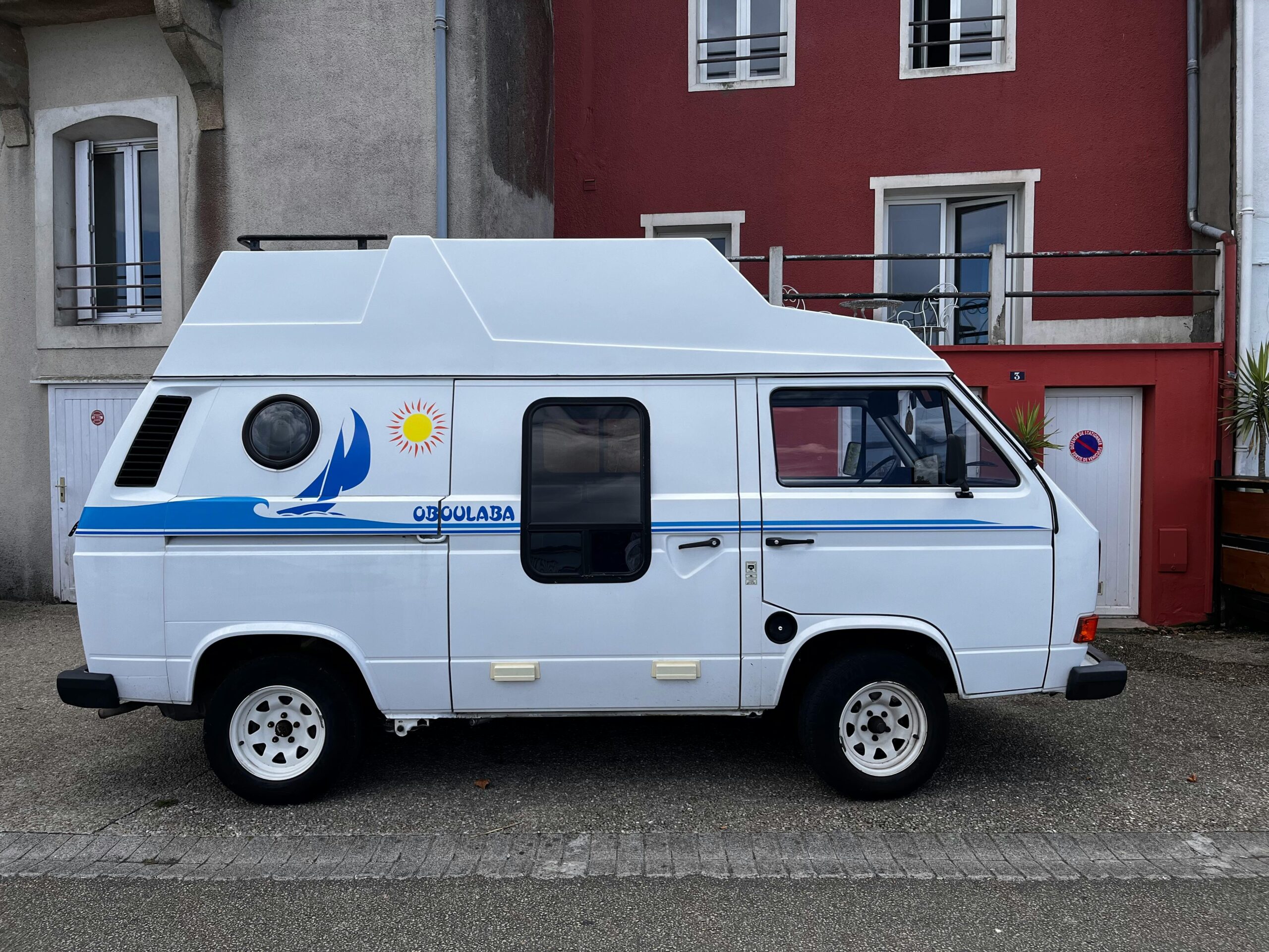 unique van parked long-term for vanlife break