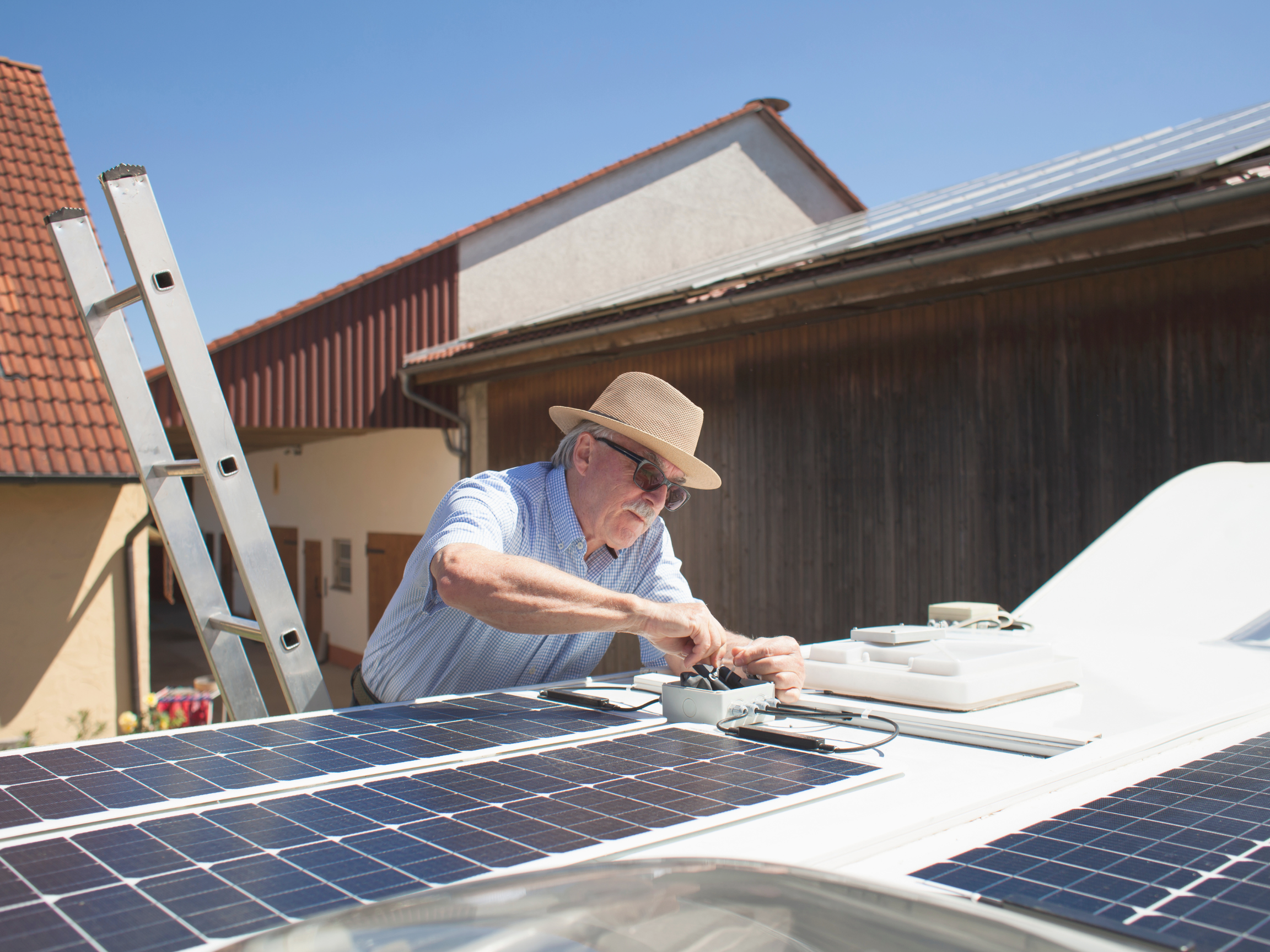 thin-film camper van solar panels