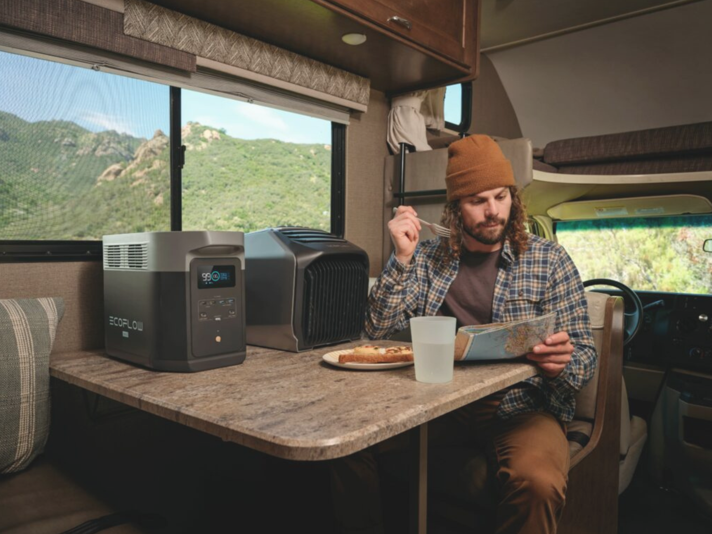 ecoflor air conditioner in campervan