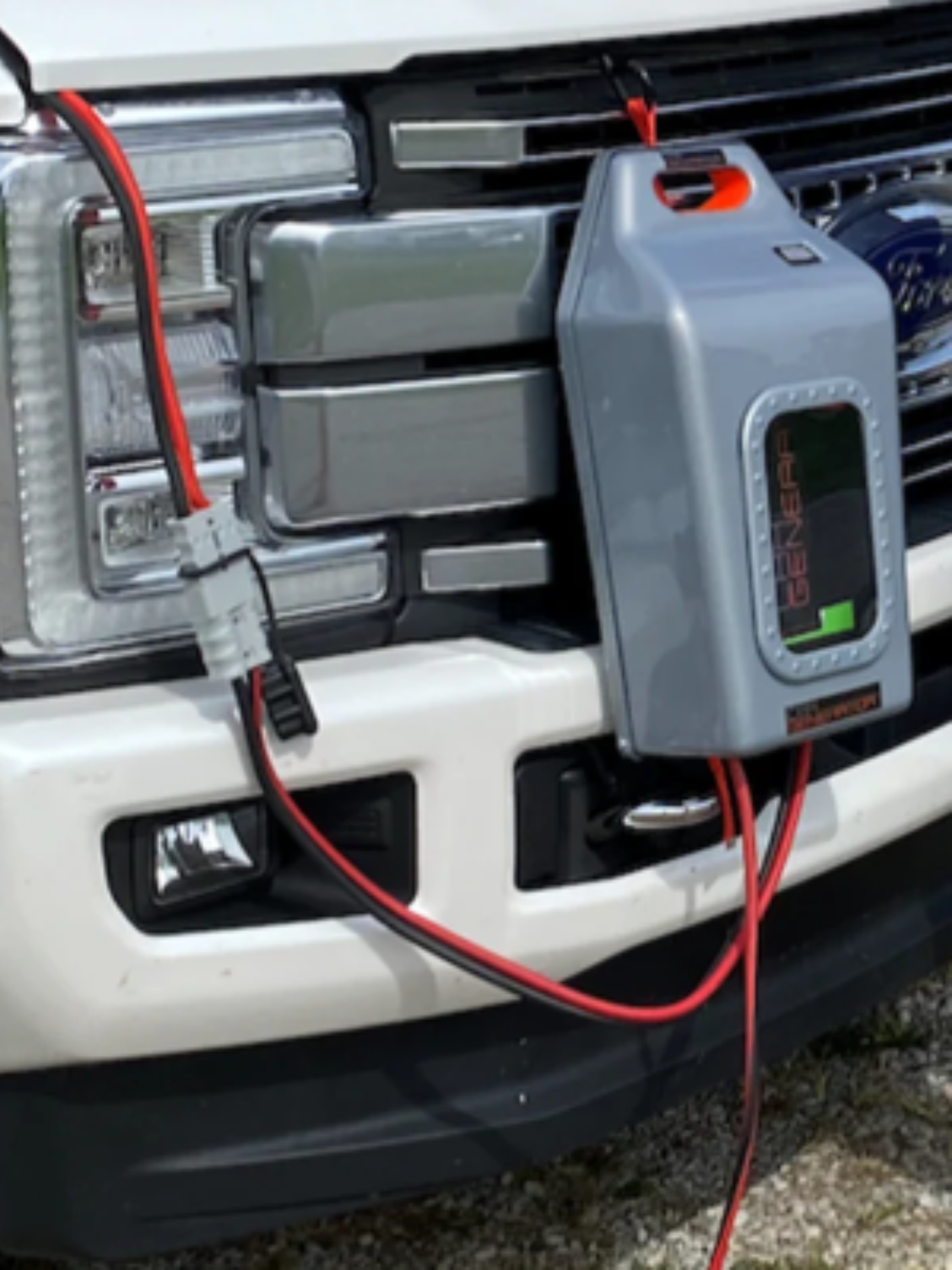 CarGenerator accessories attached to a camper van