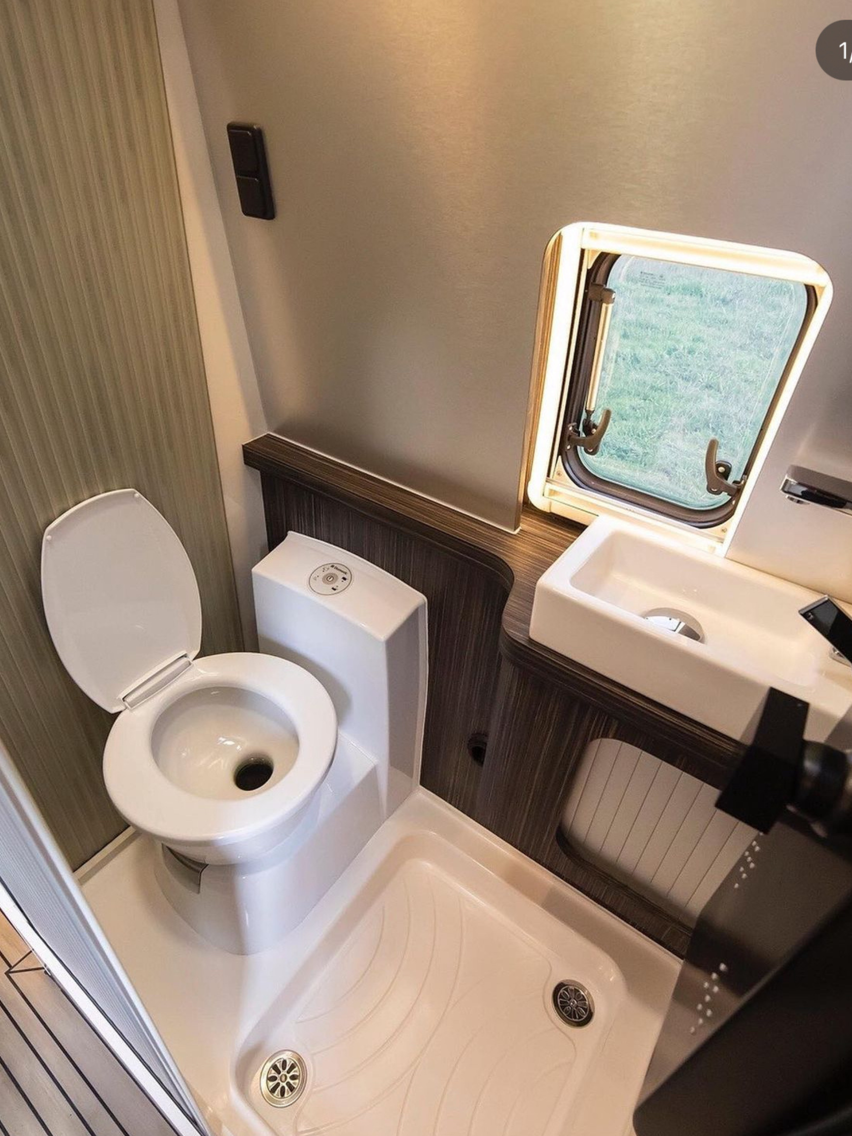 Camper van bathroom