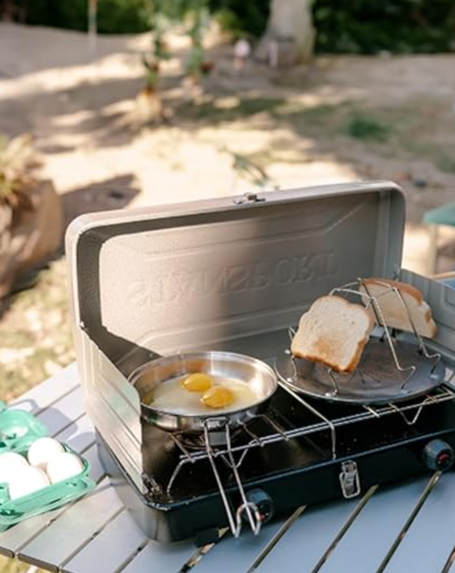 Open flame toaster camper accessories