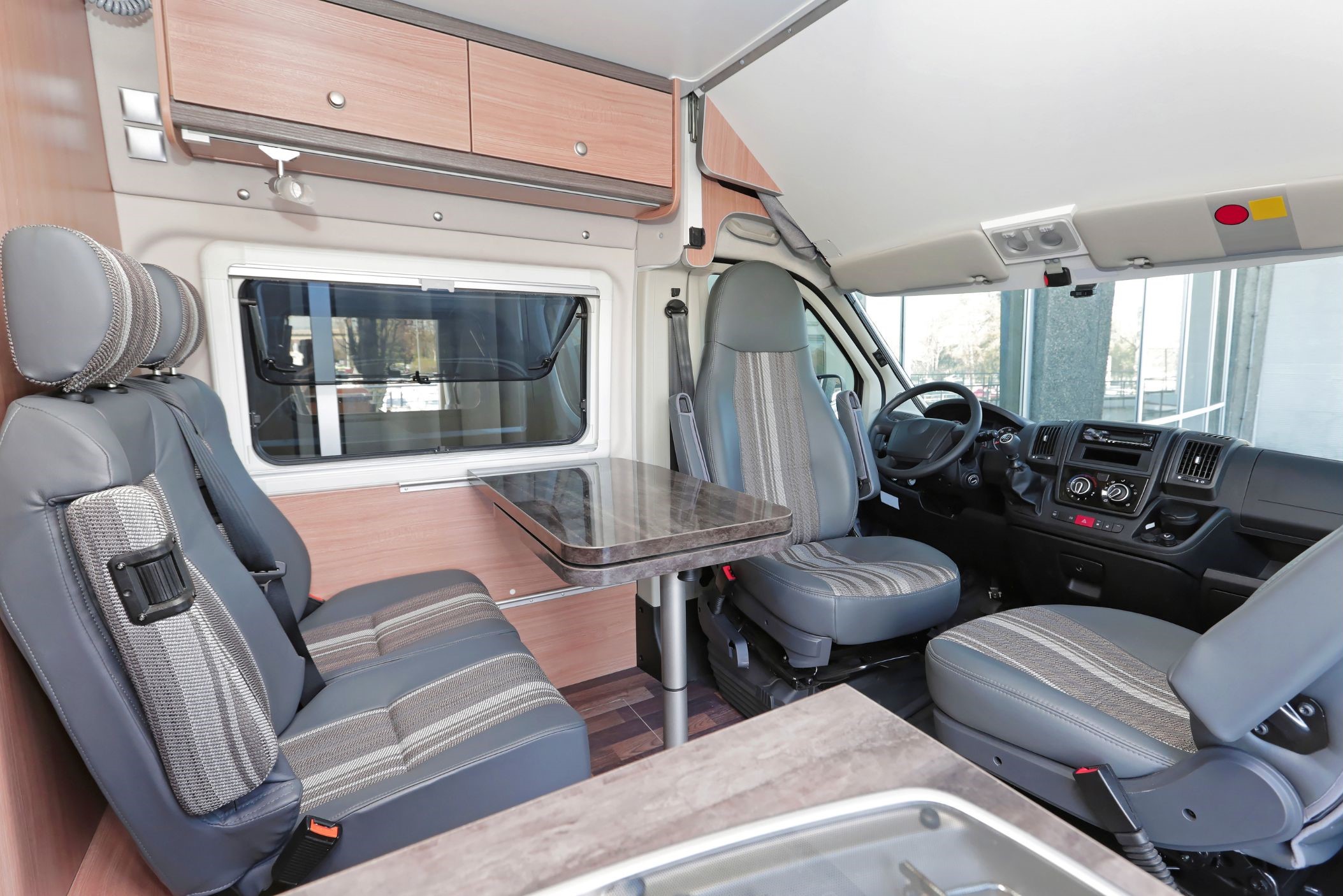 Chair seating in a camper van