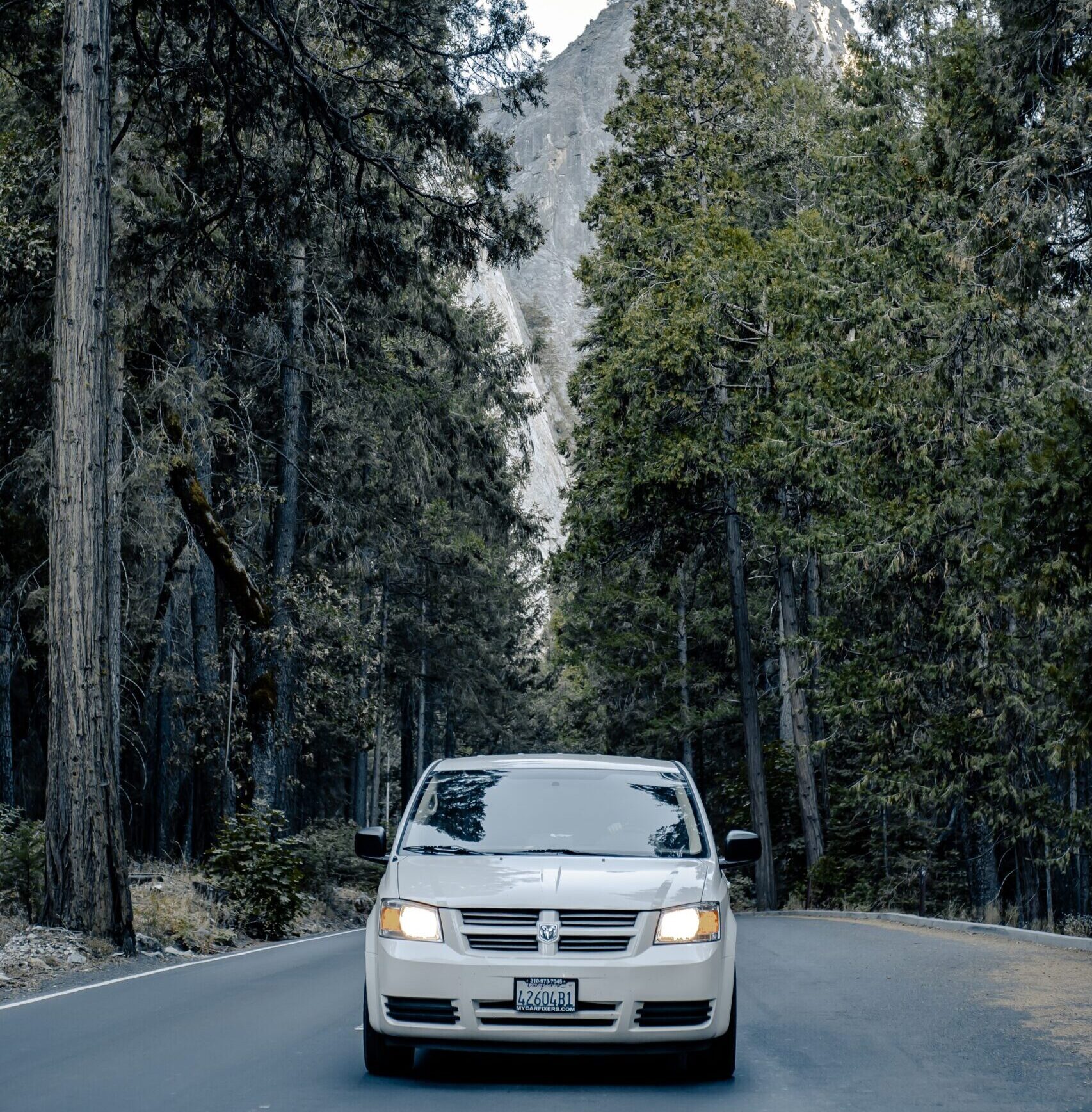 Avanti campervan on a road trip in Yosemite North America